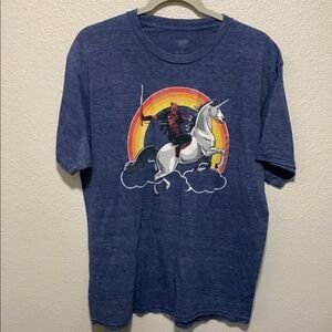 Marvel Blue Short Sleeve Tee with Vibrant Graphic